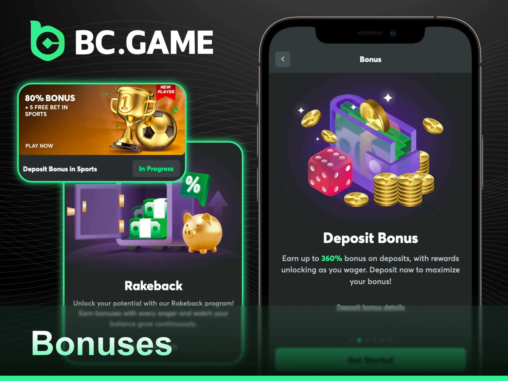 Grab special Bonuses for BC Game App Users upon your first deposit.