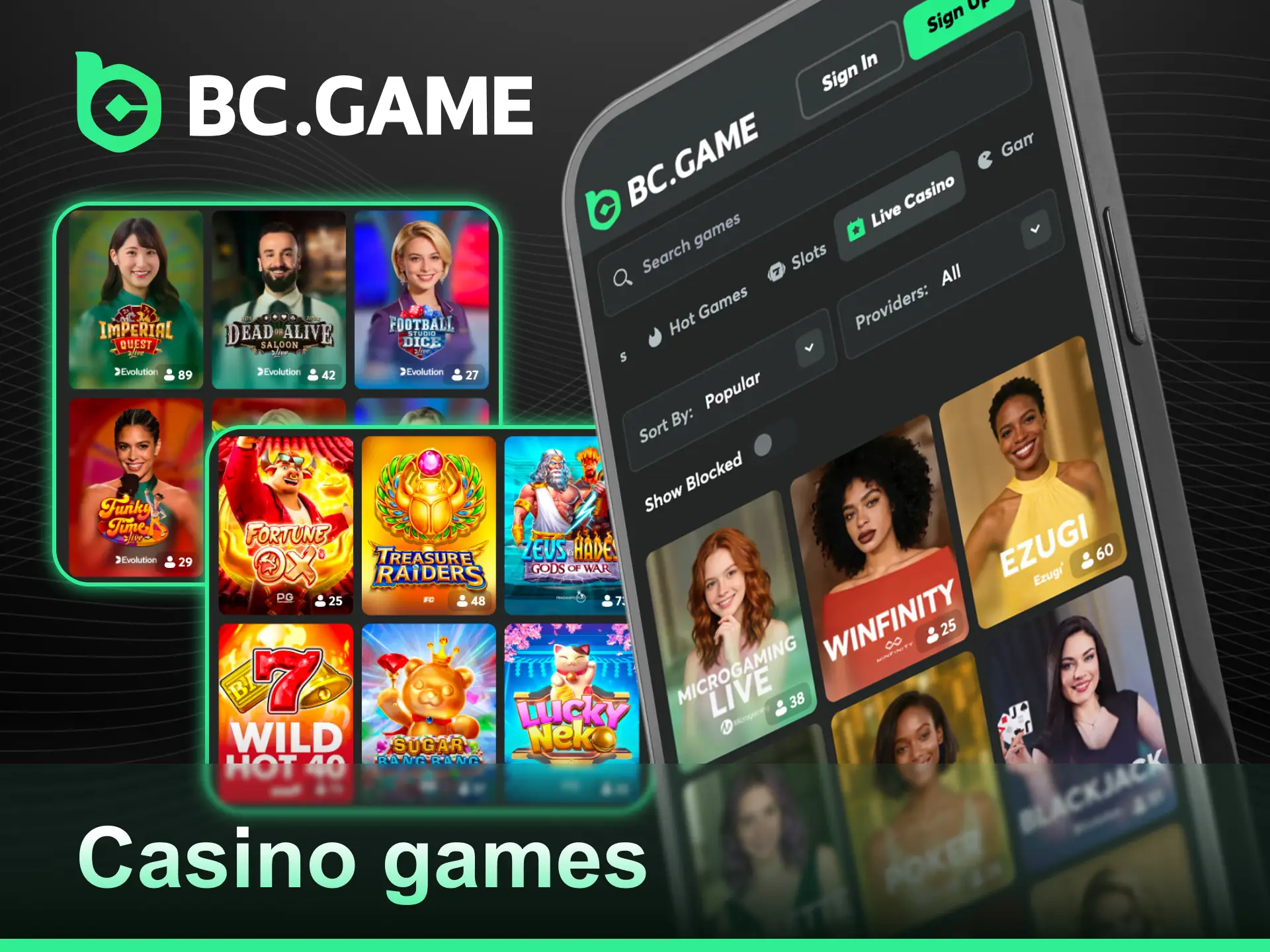 Enjoy seamless Casino Games via App with high-quality mobile graphics.