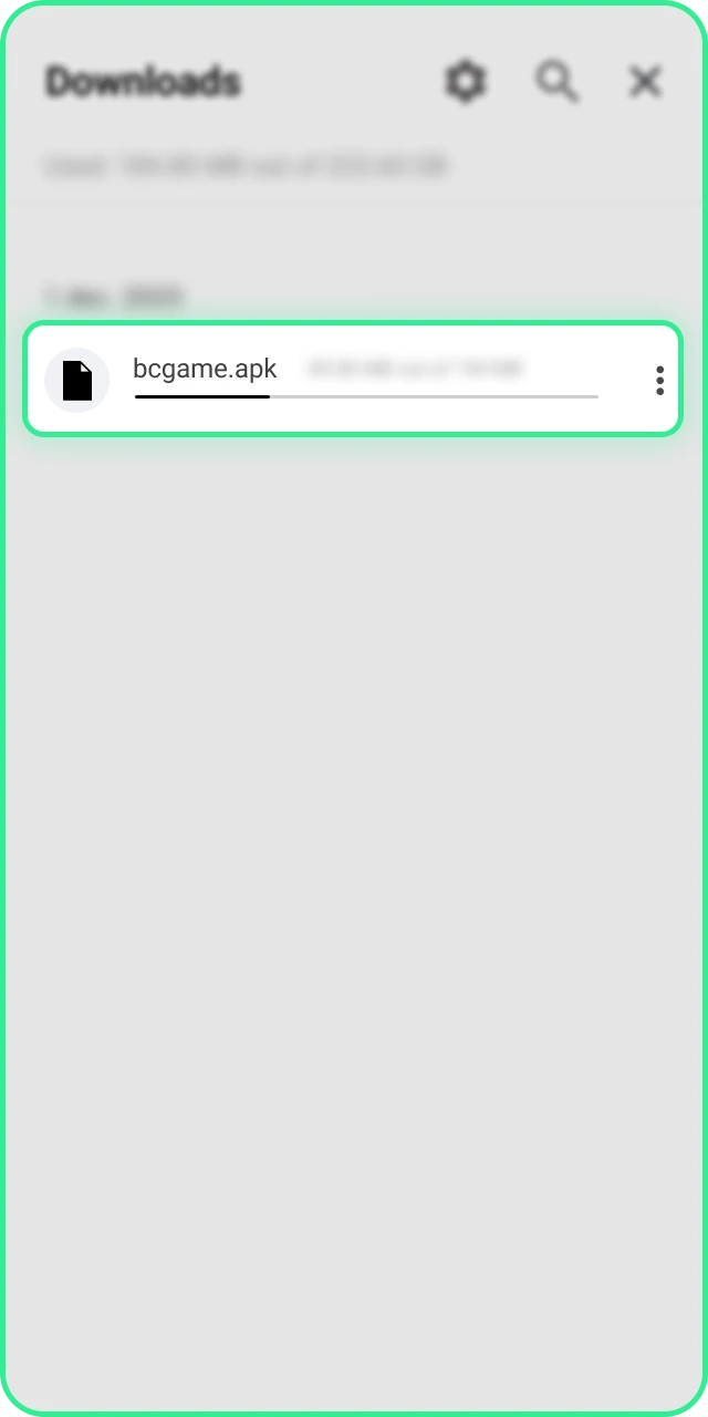 Install the APK File to complete the BC Game Android setup.
