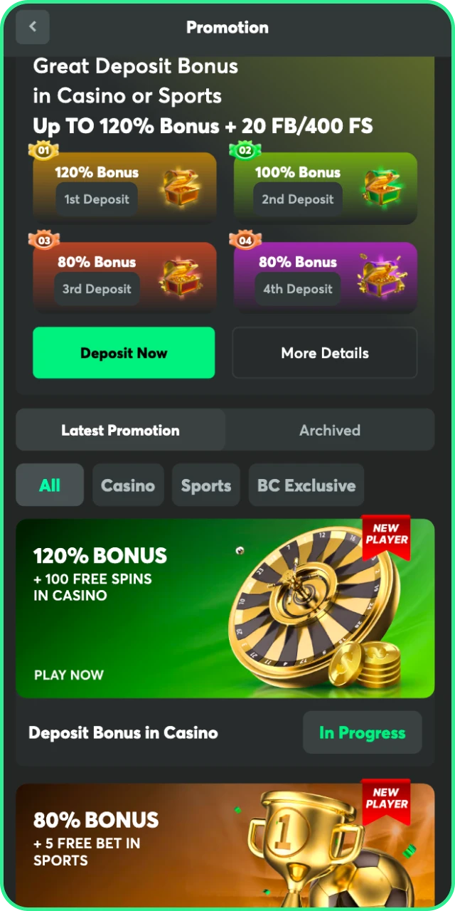 Claim exclusive BC Game App bonuses to boost your balance.