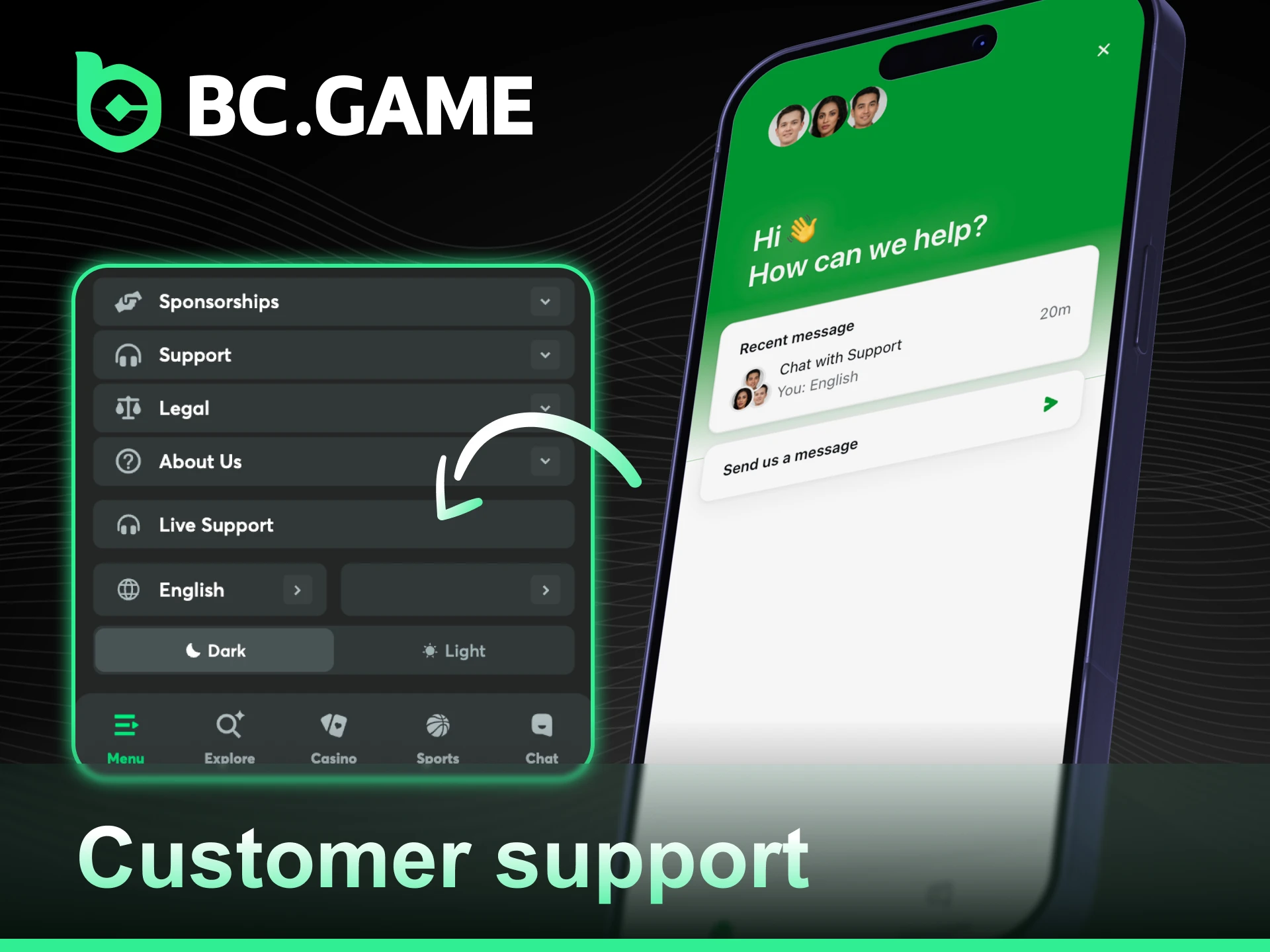 Contact BC Game App Customer Support for any technical assistance needed.