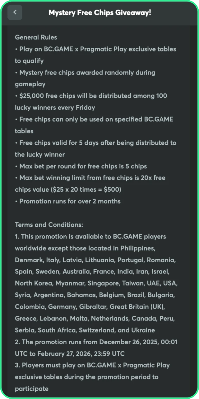 Learn the Rules to successfully wager your BC Game Bonus.