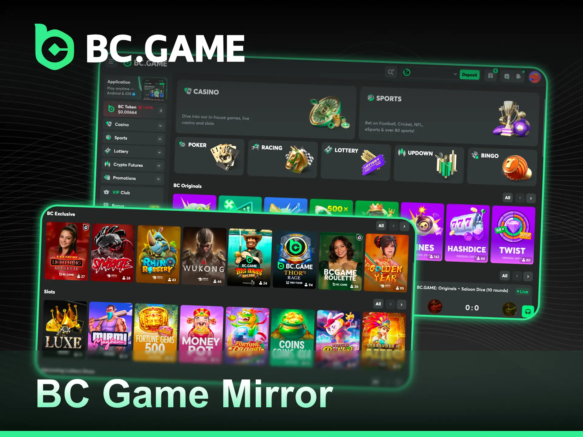 Use a BC Game Mirror to ensure uninterrupted access to the betting site.