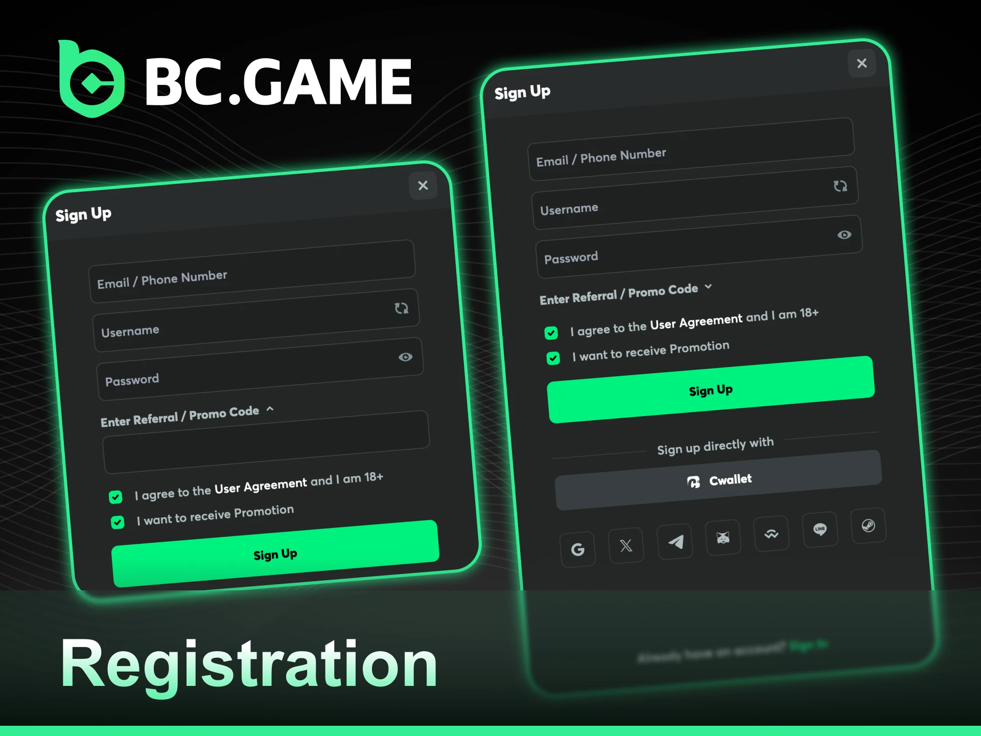 Complete the BC Game Registration to unlock full access to the betting platform.