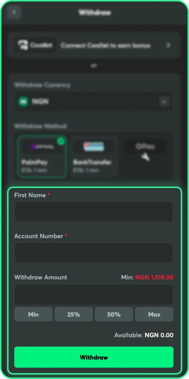 Make a Withdrawal to complete your official BC Game withdrawal transaction.