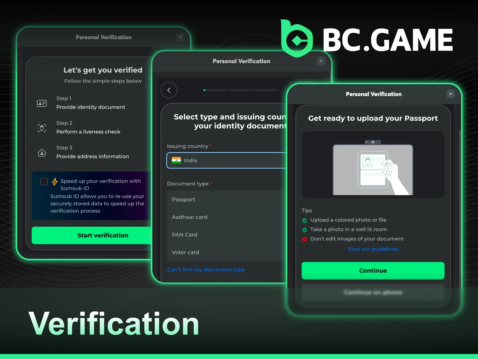 Complete the BC Game Verification Steps to ensure safe and fast payouts.