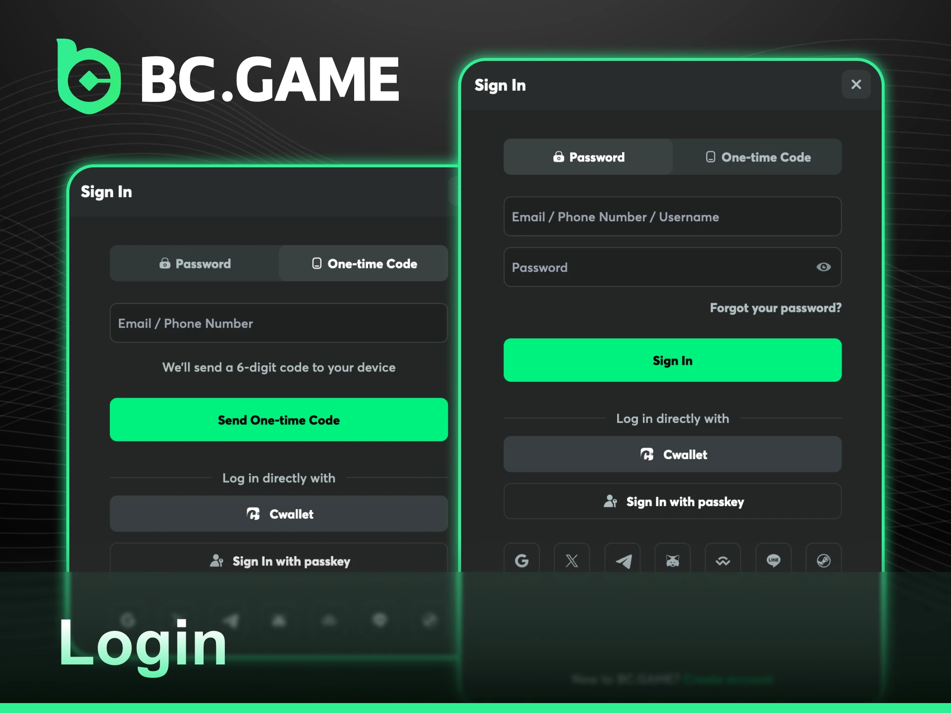 Perform a BC Game Login to access your personal betting profile.