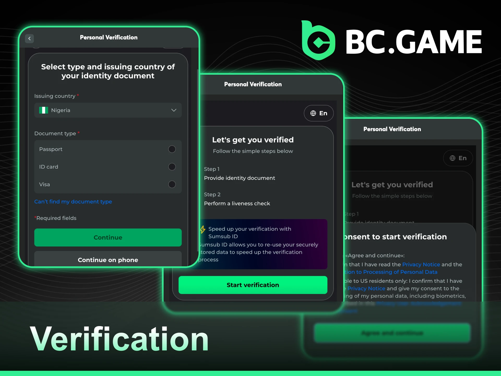 Complete the Account Verification Process After Registration at BC Game safely.